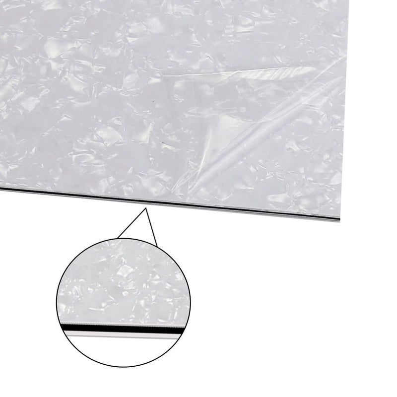 FLEOR 11.4 x 17 Inch Blank Guitar Bass Pickguard Sheet DIY Guitar Pickguard Backplate Scratch Plate Material,4Ply White Pearl - Image 5